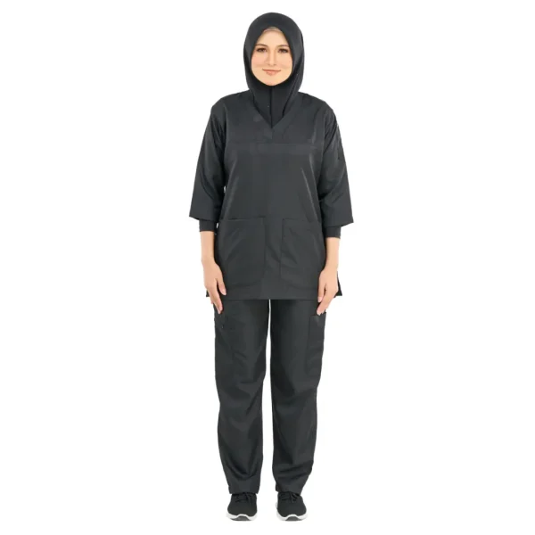 PawlySoft Scrub Suit Women 3 Quarter Sleeve Set (Shirt+Pants)